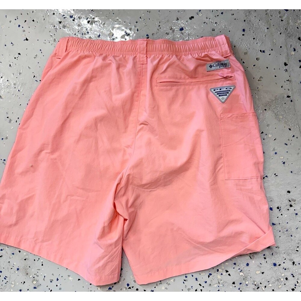 Columbia Men's 8" Back Cast III Gulf Stream Omni Shade Water shorts Peach XXL - Picture 5 of 7